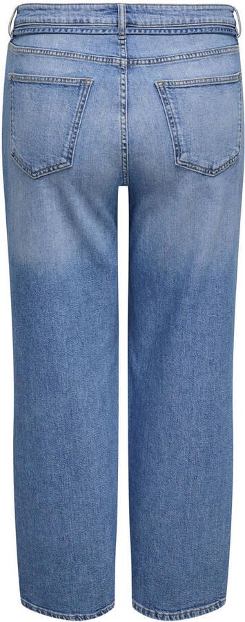 ONLY CARMAKOMA high waist straight leg jeans medium blue denim - Foto 2