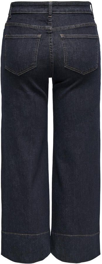 ONLY CARMAKOMA high waist wide leg jeans dark blue denim - Foto 4