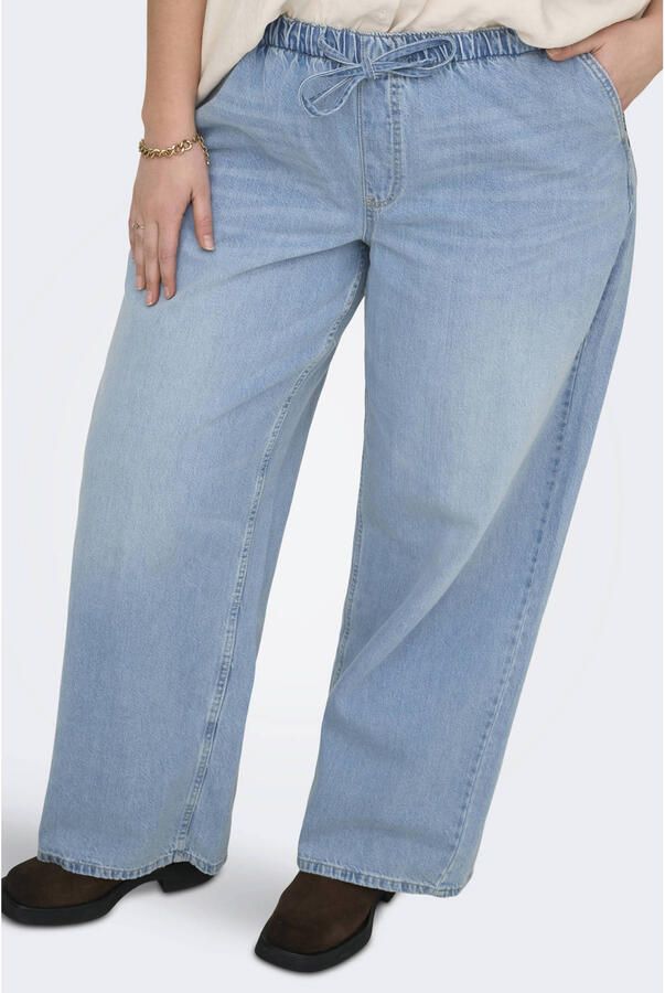 ONLY CARMAKOMA high waist wide leg jeans light blue denim