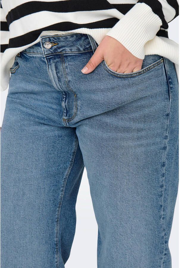 ONLY CARMAKOMA high waist wide leg jeans medium blue denim
