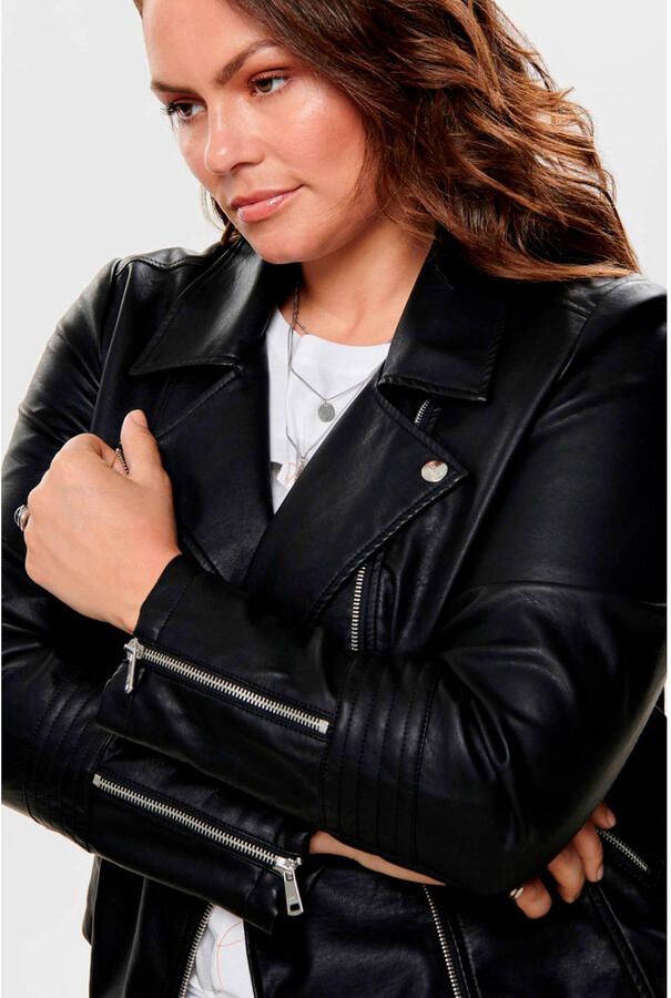 ONLY CARMAKOMA Imitatieleren jack CAREMMY FAUX LEATHER BIKER