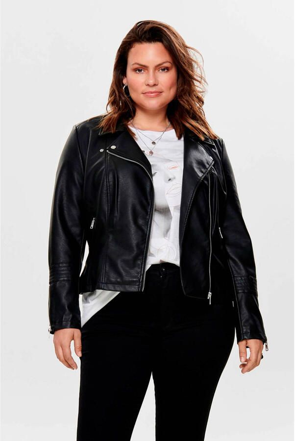 ONLY CARMAKOMA Imitatieleren jack CAREMMY FAUX LEATHER BIKER - Foto 2