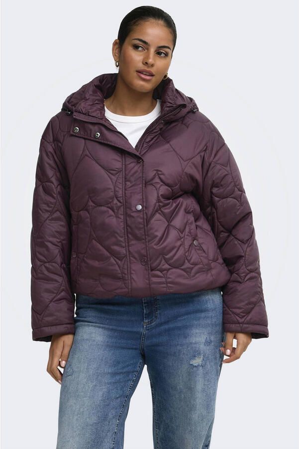 ONLY CARMAKOMA jas Plus Size donkerpaars