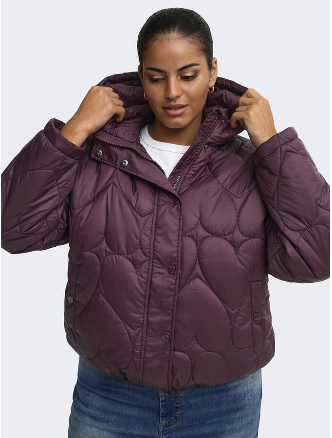 ONLY CARMAKOMA jas Plus Size donkerpaars - Foto 2