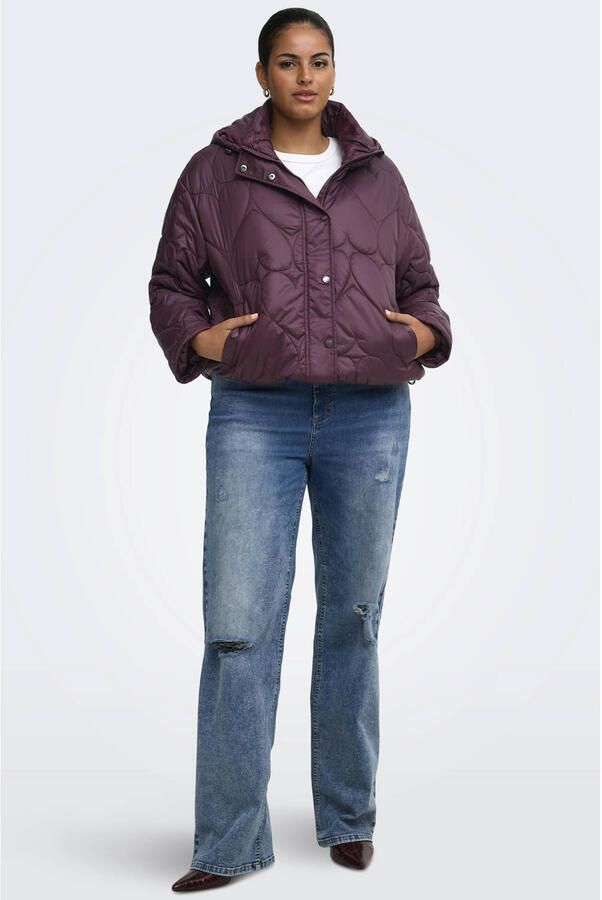 ONLY CARMAKOMA jas Plus Size donkerpaars - Foto 3