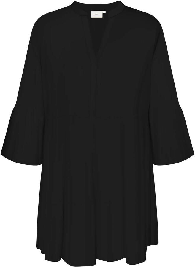 ONLY CARMAKOMA korte blousejurk zwart