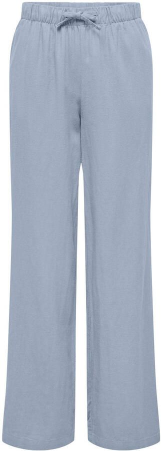 ONLY CARMAKOMA Linnen broek CARCARO MW LINEN BL PULL-UP PANT TLR