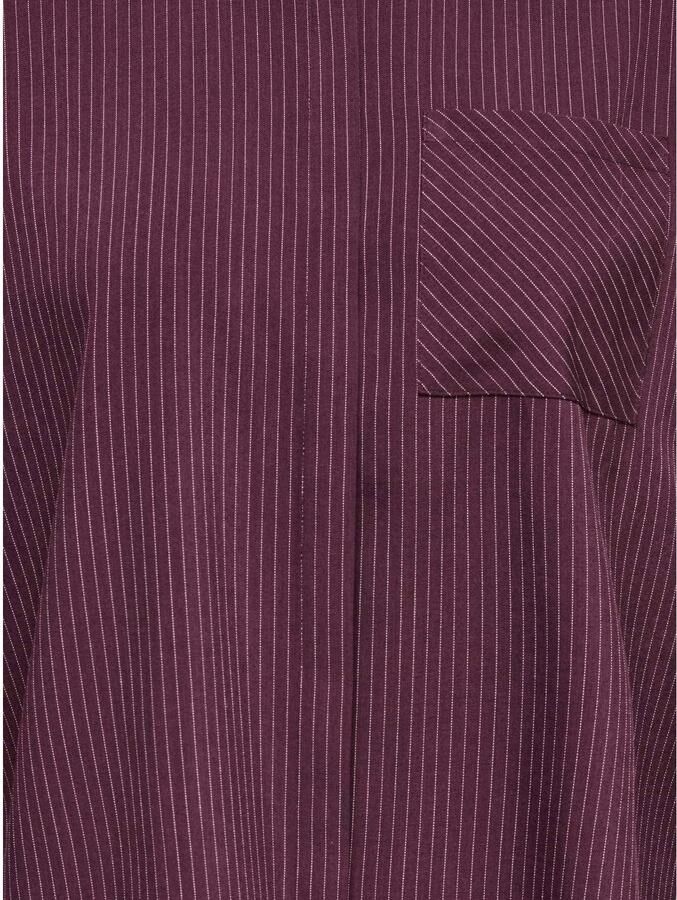 ONLY CARMAKOMA loose fit gestreepte blouse Plus Size donkerrood - Foto 2