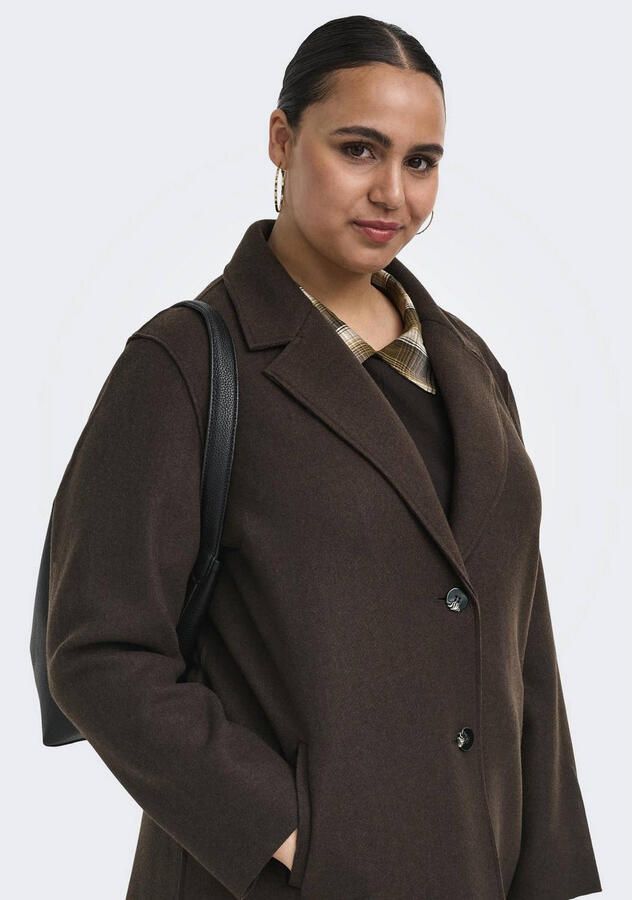 ONLY CARMAKOMA manteljas Plus Size bruin