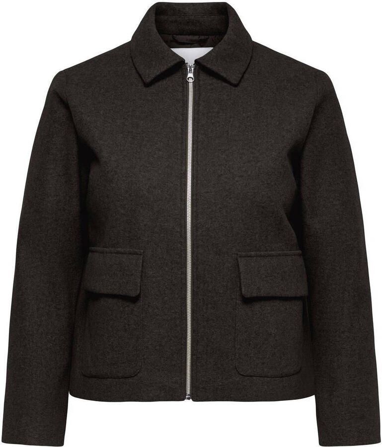 ONLY CARMAKOMA manteljas Plus Size donkerbruin