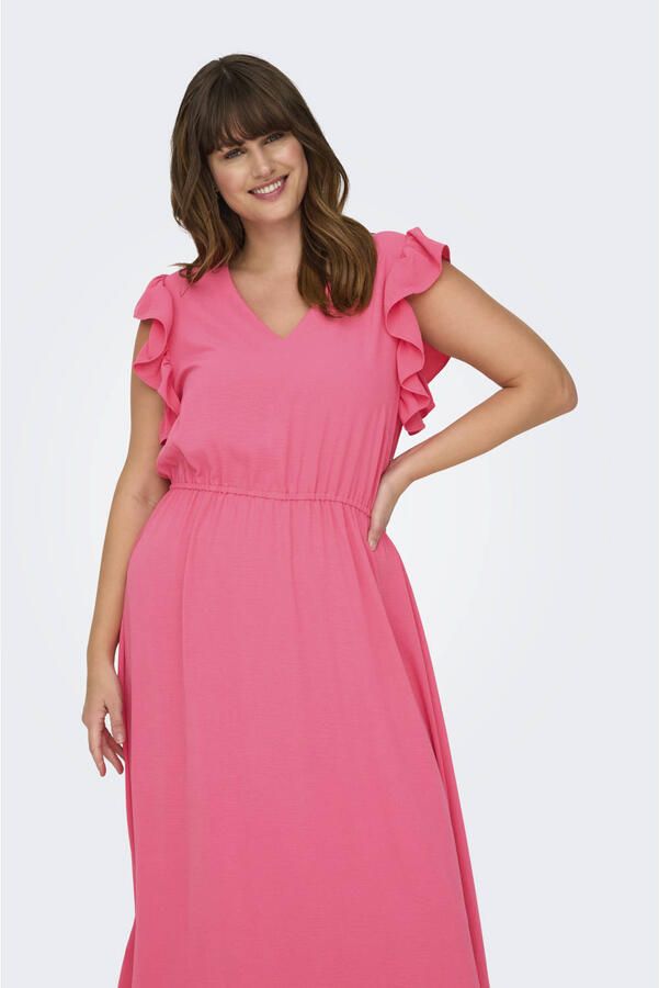 ONLY CARMAKOMA maxi jurk roze