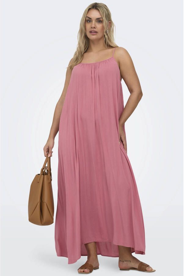 ONLY CARMAKOMA maxi zomerjurk Plus Size roze