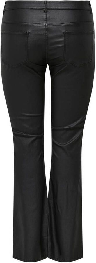 ONLY CARMAKOMA Imitatieleren broek CARBLUSH MID FLARED COATED PNT NOOS - Foto 3