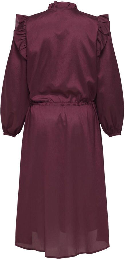ONLY CARMAKOMA midi jurk donkerrood