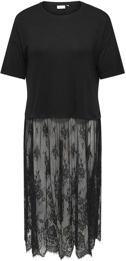 ONLY CARMAKOMA midi jurk Plus Size zwart
