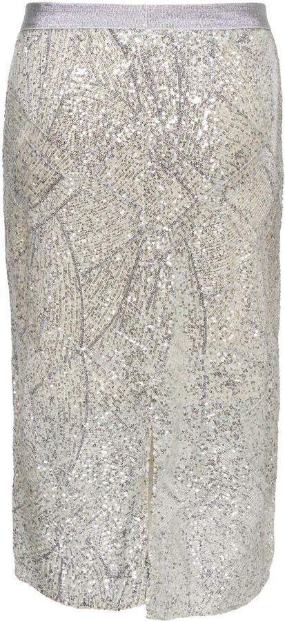 ONLY CARMAKOMA midi rok met pailletten zilver