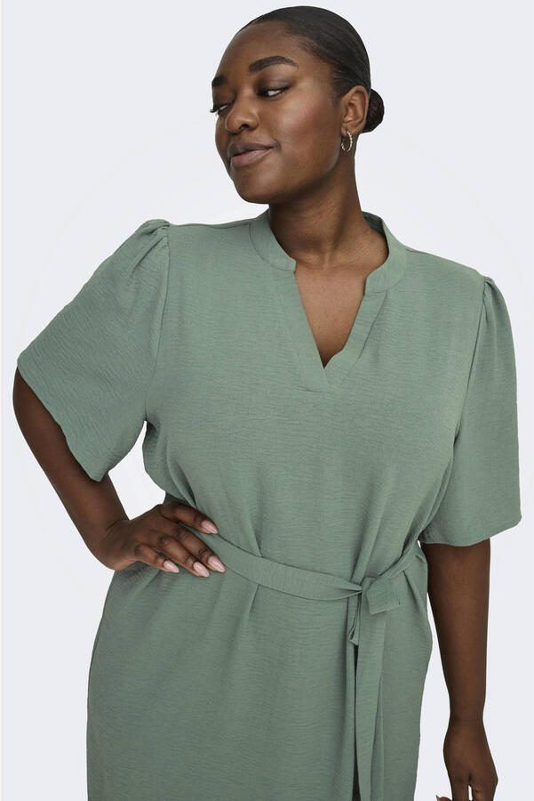 ONLY CARMAKOMA mini jurk groen