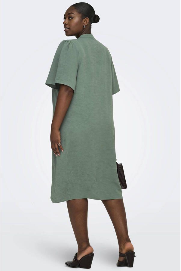 ONLY CARMAKOMA mini jurk groen - Foto 2