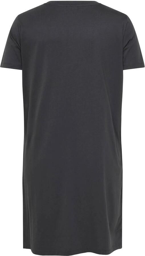 ONLY CARMAKOMA mini jurk met strass-steentjes en tekst Plus Size grijs