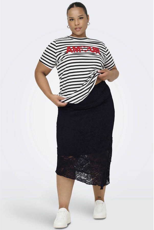 ONLY CARMAKOMA mini rok zwart