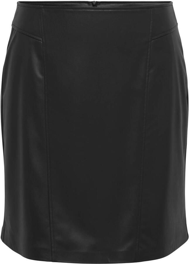 ONLY CARMAKOMA mini spijkerrok Plus Size zwart - Foto 3