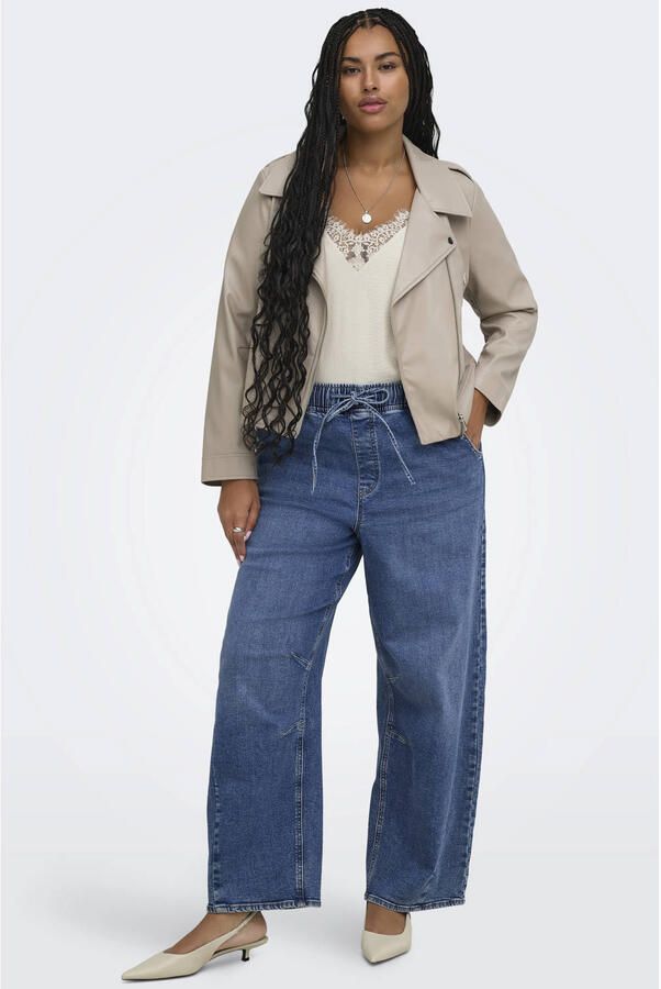 ONLY CARMAKOMA Mw Pull-Up Barrel Dnm Pim007 Plus Size jeans mediumblauw - Foto 2