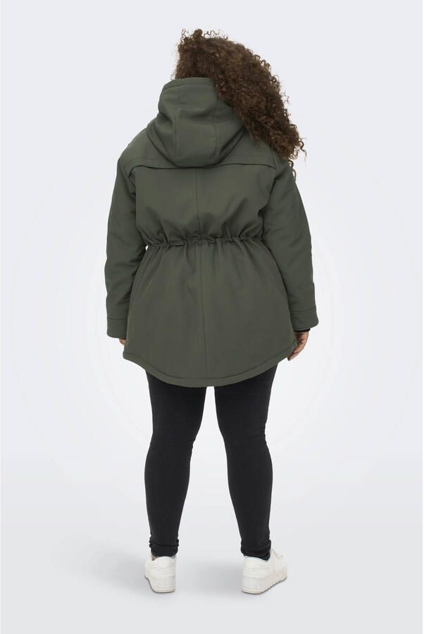 ONLY CARMAKOMA parka donkergroen - Foto 2