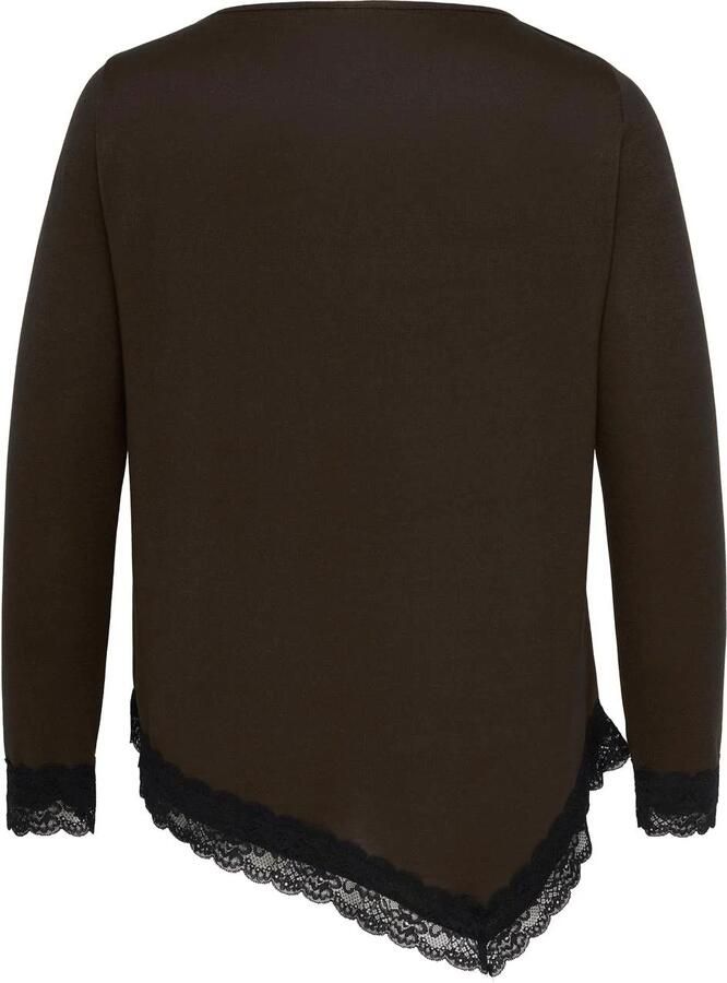 ONLY CARMAKOMA Plus Size asymmetrische top donkerbruin - Foto 2