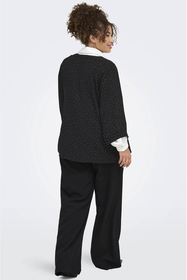 ONLY CARMAKOMA Plus Size blazer met glitters zwart - Foto 3