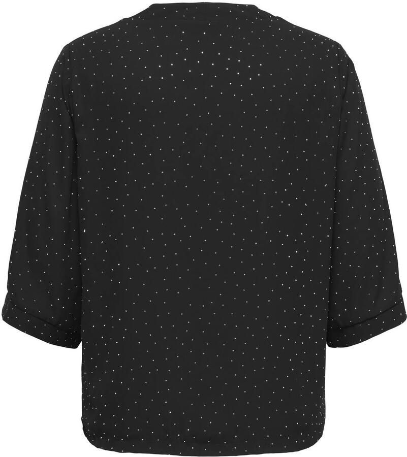 ONLY CARMAKOMA Plus Size blazer met glitters zwart - Foto 2
