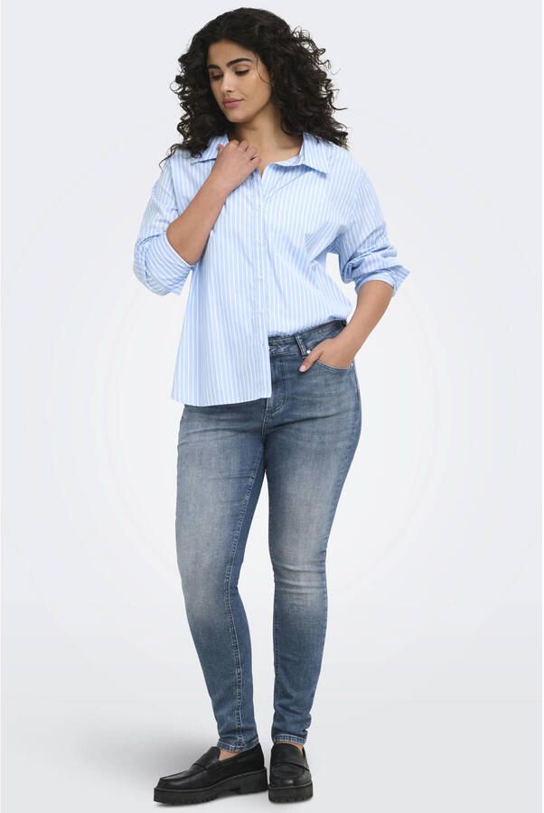 ONLY CARMAKOMA Plus Size blouse lichtblauw - Foto 3