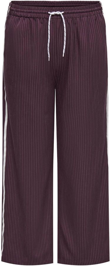ONLY CARMAKOMA Plus Size broek donkerrood