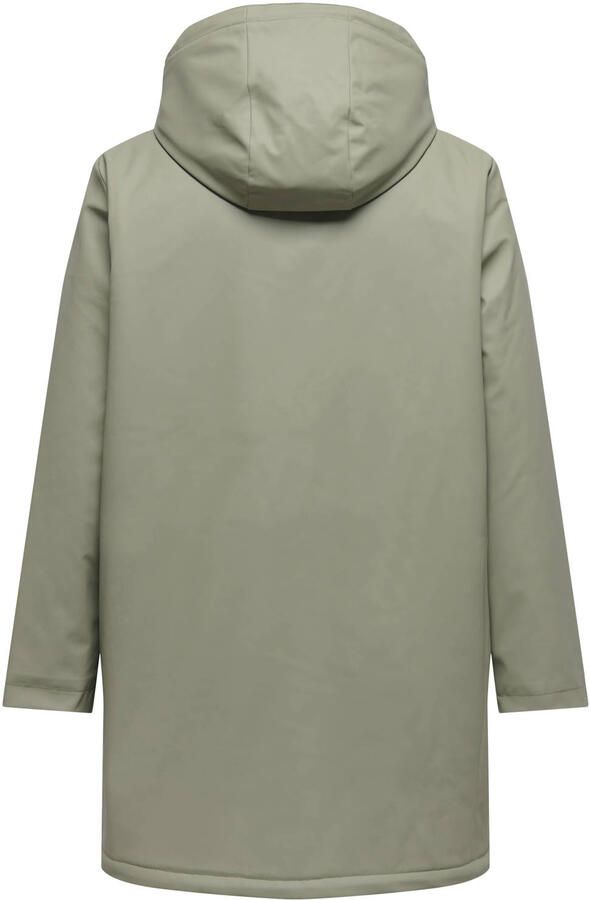 ONLY CARMAKOMA Plus Size coated regenjas groen