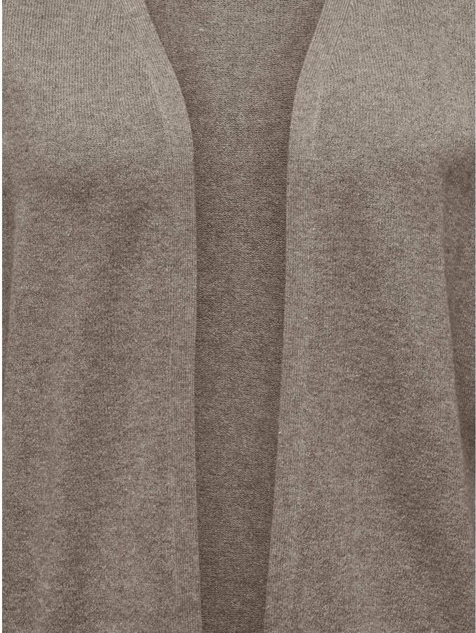 ONLY CARMAKOMA Plus Size gebreid vest met melée lichtbruin - Foto 2