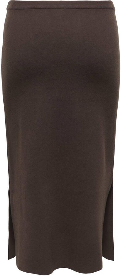 ONLY CARMAKOMA Plus Size gebreide midi rok bruin - Foto 3