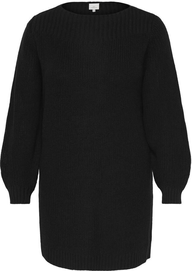 ONLY CARMAKOMA Plus Size gebreide mini jurk zwart