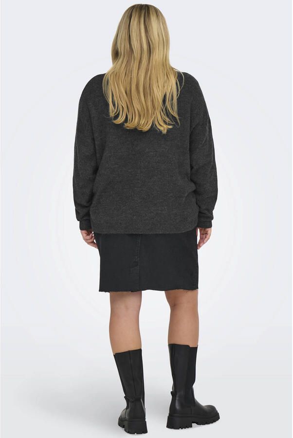 ONLY CARMAKOMA Plus Size gebreide trui grijs - Foto 3