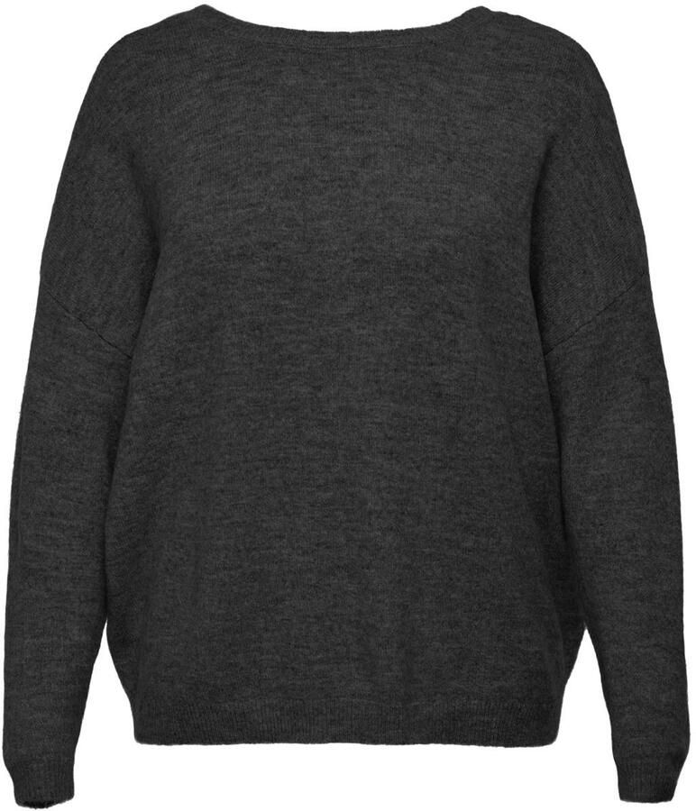 ONLY CARMAKOMA Plus Size gebreide trui grijs - Foto 2