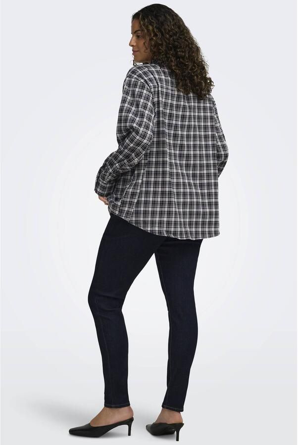 ONLY CARMAKOMA Plus Size geruite top zwart - Foto 3
