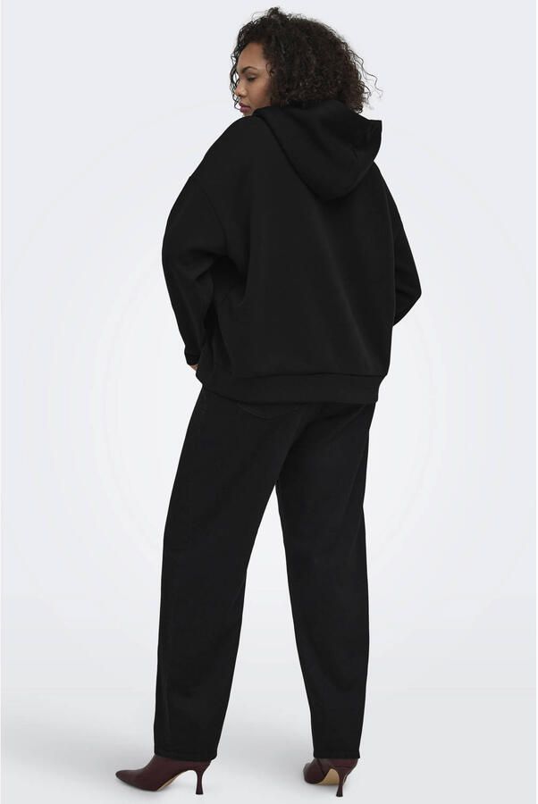 ONLY CARMAKOMA Plus Size hoodie met strass-steentjes zwart - Foto 2