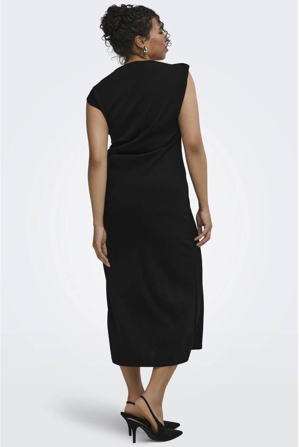 ONLY CARMAKOMA Plus Size one shoulder midi jurk zwart - Foto 2
