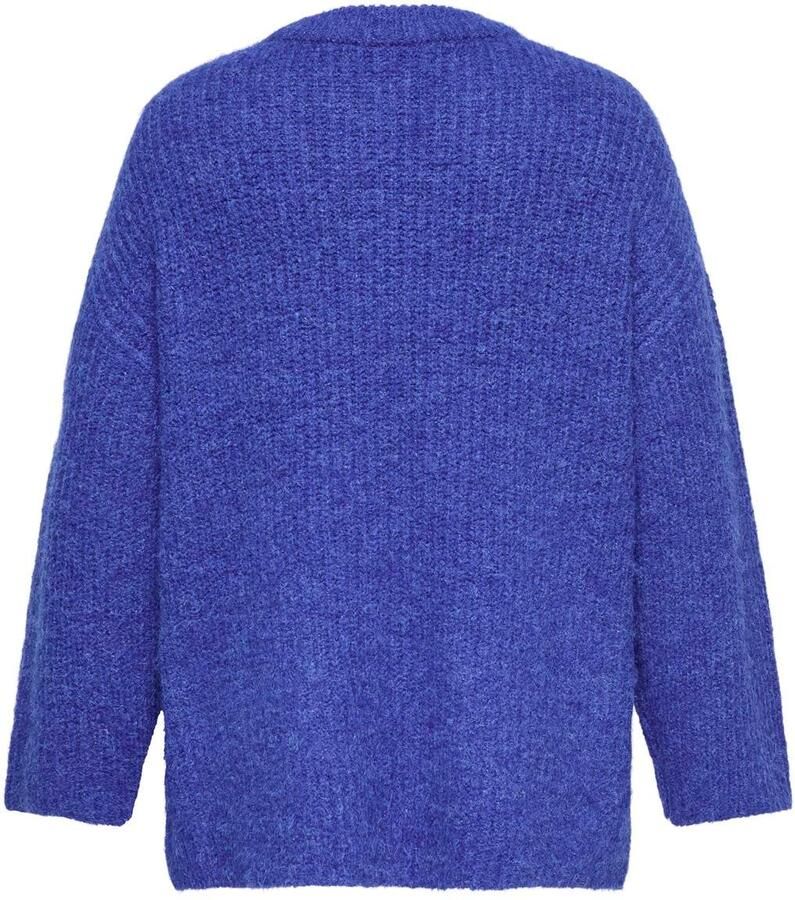 ONLY CARMAKOMA Plus Size regular fit gebreide trui met wol blauw - Foto 2