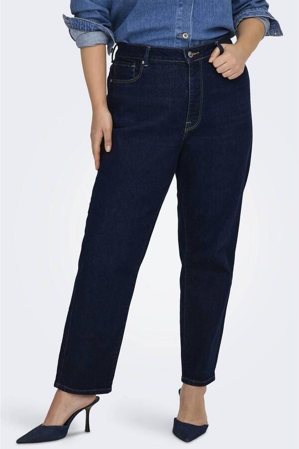ONLY CARMAKOMA Plus Size straight leg jeans dark blue denim