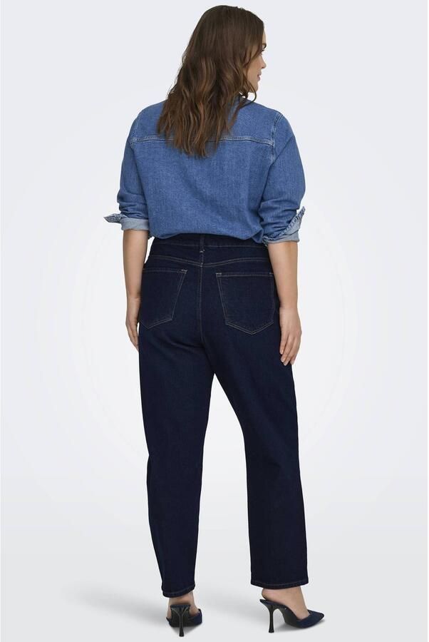 ONLY CARMAKOMA Plus Size straight leg jeans dark blue denim - Foto 3