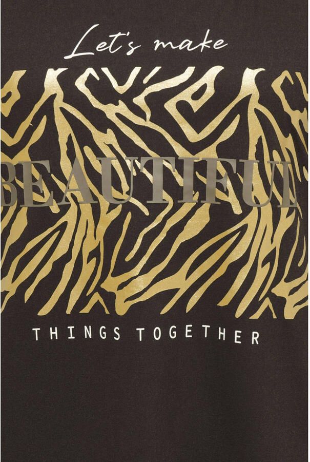 ONLY CARMAKOMA Plus Size T-shirt met print donkerbruin - Foto 2