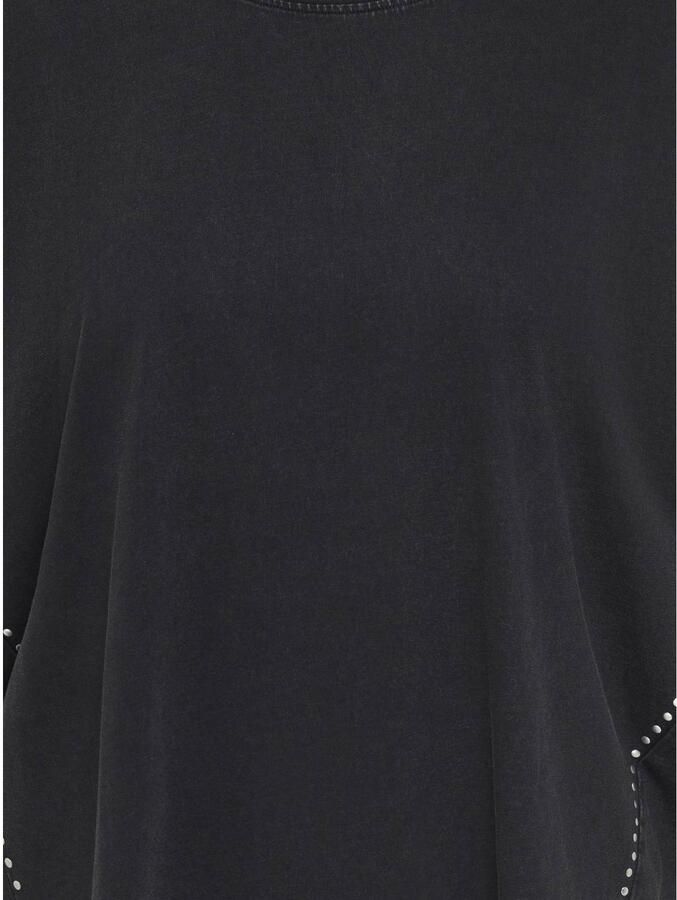 ONLY CARMAKOMA Plus Size T-shirt met studs zwart - Foto 2