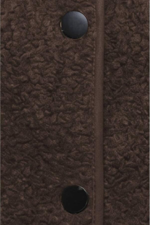 ONLY CARMAKOMA Plus Size teddy gilet donkerbruin