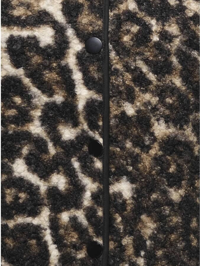 ONLY CARMAKOMA Plus Size teddy gilet met panterprint bruin - Foto 2