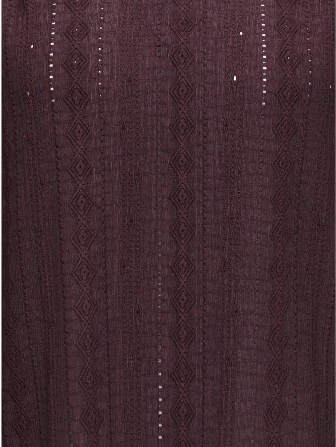 ONLY CARMAKOMA Plus Size top met broderie donkerrood - Foto 2