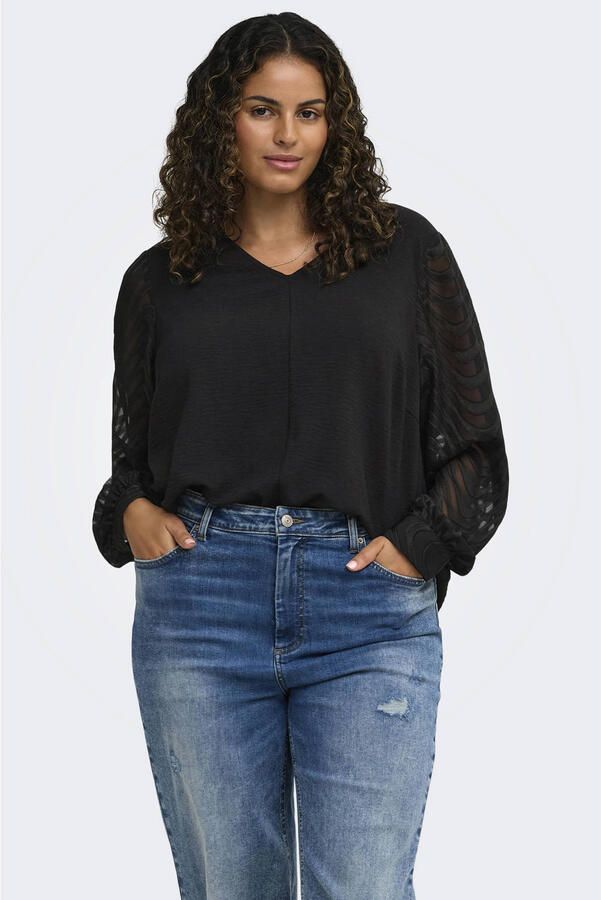 ONLY CARMAKOMA Plus Size top zwart